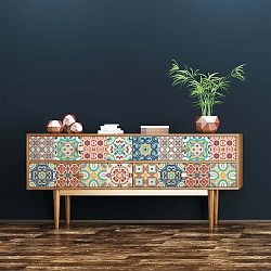 Sada 24 samolepek na nábytek Ambiance Georgina, 15 x 15 cm