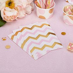 Sada 25 růžových sáčků na sladkosti Neviti Pattern Works Zig