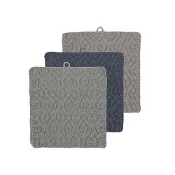 Sada 3 bavlněných kuchyňských utěrek A Simple Mess Mirage Grey