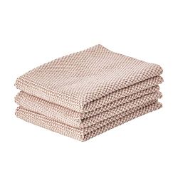 Sada 3 béžových bavlněných kuchyňských utěrek Zone Garro, 27 x 27 cm