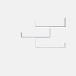 Sada 3 bílých nástěnných poliček Shanghai, šířka 80 cm