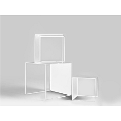 Sada 3 bílých odkládacích stolků Custom Form 2Wall