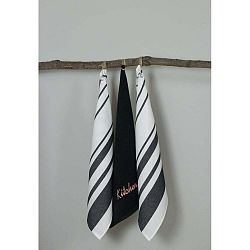 Sada 3 černo-bílých kuchyňských utěrek My Home Plus Kitchen, 50 x 70 cm