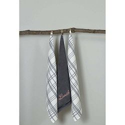 Sada 3 černo-bílých kuchyňských utěrek My Home Plus Lunch, 50 x 70 cm