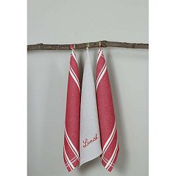 Sada 3 červeno-bílých kuchyňských utěrek My Home Plus Lunch, 50 x 70 cm