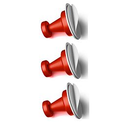 Sada 3 červených magnetických háčků Reenbergs Multiple