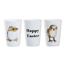Sada 3 keramických svícnů Bloomingville Happy Easter