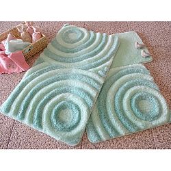 Sada 3 mentolově zelených předložek do koupelny Alessia Sparkle