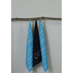 Sada 3 modro-černých kuchyňských utěrek My Home Plus Fish, 50 x 70 cm