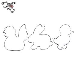 Sada 3 nerezových velikonočních vykrajovátek Orion Spring