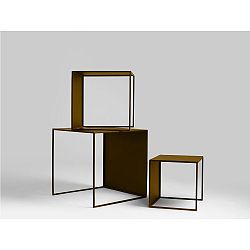 Sada 3 odkládacích stolků ve zlaté barvě Custom Form 2Wall