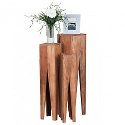 Sada 3 odkládacích stolků z masivního akáciového dřeva Skyport KADA