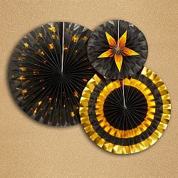 Sada 3 papírových dekorací Neviti Glitz & Glamour Goldie