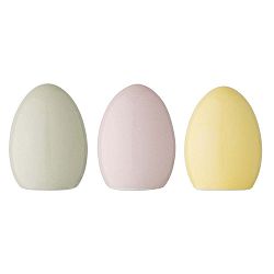 Sada 3 porcelánových dekorací Bloomingville Pastel Egg