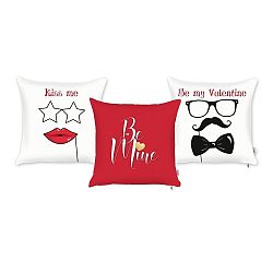 Sada 3 povlaků na polštář Apolena Couple, 43 X 43 cm