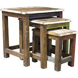 Sada 3 příručních stolků z exotických dřev Støraa Avila