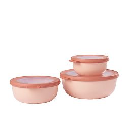 Sada 3 růžových svačinových boxů Rosti Mepal Cirqula