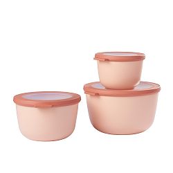 Sada 3 růžových svačinových boxů Rosti Mepal Cirqula Nordic