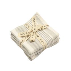 Sada 3 šedo-bílých bavlněných ručníků My Home Plus, 33 x 33 cm