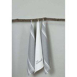 Sada 3 šedo-bílých kuchyňských utěrek My Home Plus Lunch, 50 x 70 cm