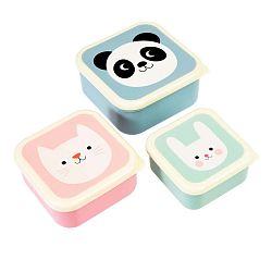 Sada 3 svačinových boxů Rex London Panda, Cat, Rabbit