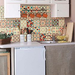 Sada 30 samolepek na stěnu Ambiance Azulejos Evra, 15 x 15 cm