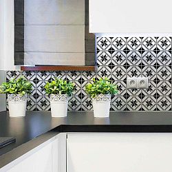 Sada 30 samolepek na stěnu Ambiance Azulejos Lucida, 15 x 15 cm