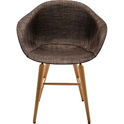 Sada 4 hnědých jídelních židlí Kare Design Forum Armrest