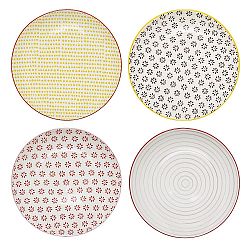 Sada 4 keramických mělkých talířů Bloomingville Susie Lento