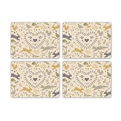 Sada 4 korkových prostírání Cooksmart England Foxy, 29 x 21,5 cm