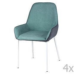 Sada 4 mátově zelených jídelních židlí sømcasa Martina