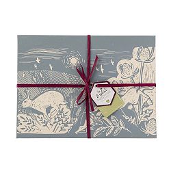 Sada 4 modrých prostírání z koženky David Mason Artisan