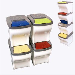 Sada 4 odpadkových košů na tříděný odpad Orion Poker