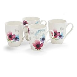 Sada 4 porcelánových hrnků Cooksmart England Delicate, 350 ml