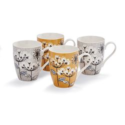 Sada 4 porcelánových hrnků Cooksmart England Spring, 350 ml