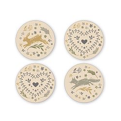 Sada 4 porcelánových podtácků Cooksmart England Foxy