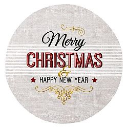 Sada 4 prostírání s vánočním motivem Ladelle Merry Christmas, ⌀ 33 cm