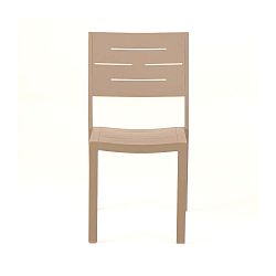 Sada 4 světle hnědých zahradních židlí Ezeis Typon