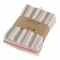 Sada 5 lososově růžových bavlněných utěrek Tiseco Home Studio, 50 x 70 cm