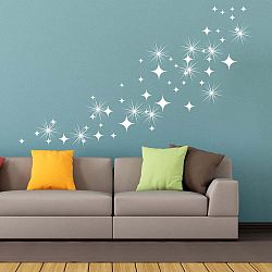 Sada 50 samolepek se  elementy Ambiance White Star