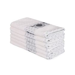 Sada 6 béžových bavlněných ručníků Beyaz Carrie, 30 x 50 cm