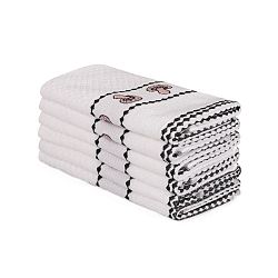 Sada 6 béžových bavlněných ručníků Beyaz Lucille, 30 x 50 cm