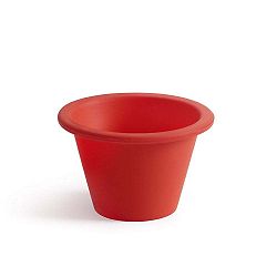 Sada 6 červených silikonových formiček na muffiny Lékué Single, ⌀ 7,5 cm
