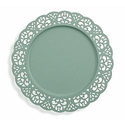 Sada 6 dekorativních modrých kovových talířů Villa d'Este Pierced, ⌀ 32 cm