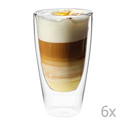 Sada 6 dvojitých sklenic Vialli Design NATALIE, 350 ml