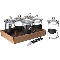 Sada 6 kořenek s hermetickým uzávěrem a popisovačem Tiza, 300 ml