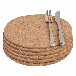 Sada 6 korkových prostírání T&G Woodware Marseille, ø 22 cm