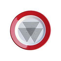 Sada 6 melaminových talířků Sunvibes Maillon Rouge, Ø 20 cm