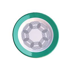 Sada 6 melaminových talířků Sunvibes Maillon Vert, ⌀ 20 cm