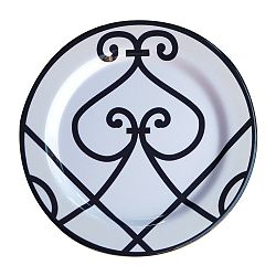 Sada 6 melaminových talířů Sunvibes Arabesque, ⌀ 25 cm